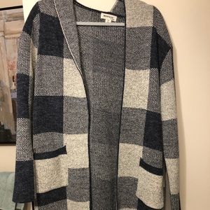 🪐MONTEAU long cardigan/sweater w hoodie in back🪐